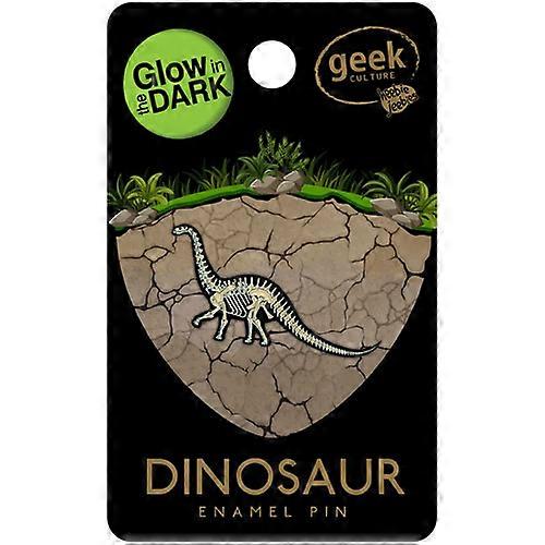 Dinosaur Skeleton Glow Enamel Pin - Brachiosaurus