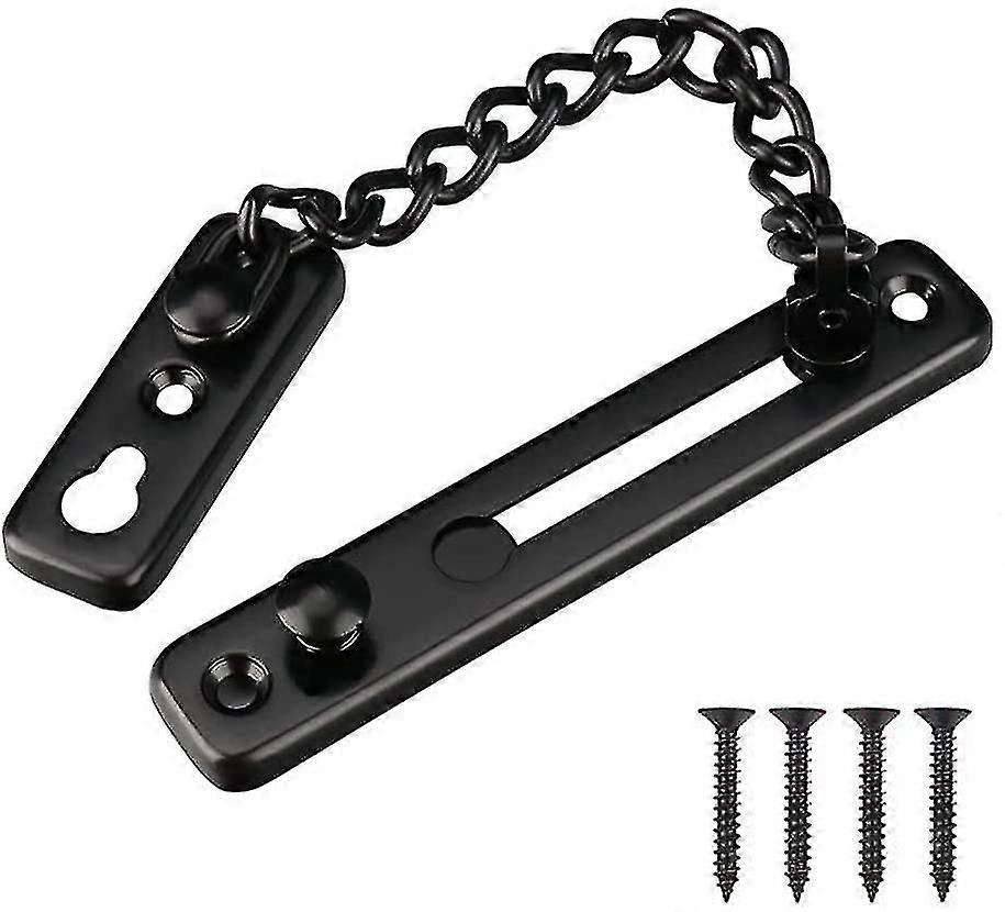 Chaînes de porte de sécurité Serrure de porte Serrure à glissière Chaîne de porte d’entrée en acier inoxydable avec vis pour maison Appartement Hôtel Chambre Portes et fenêtres intérieures, Ma