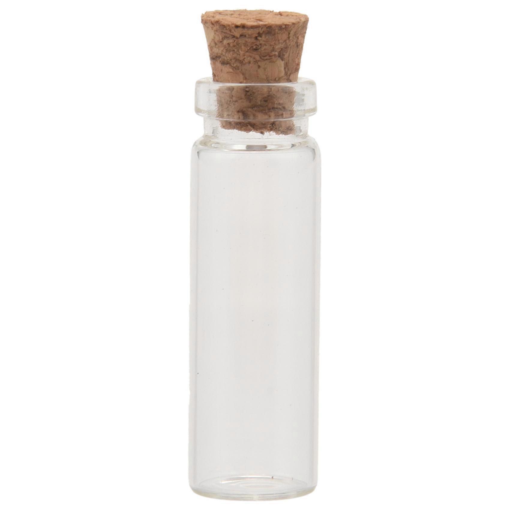 20Pcs 11X32Mm Mini Empty Clear Cork Glass Bottles Vials 2Ml