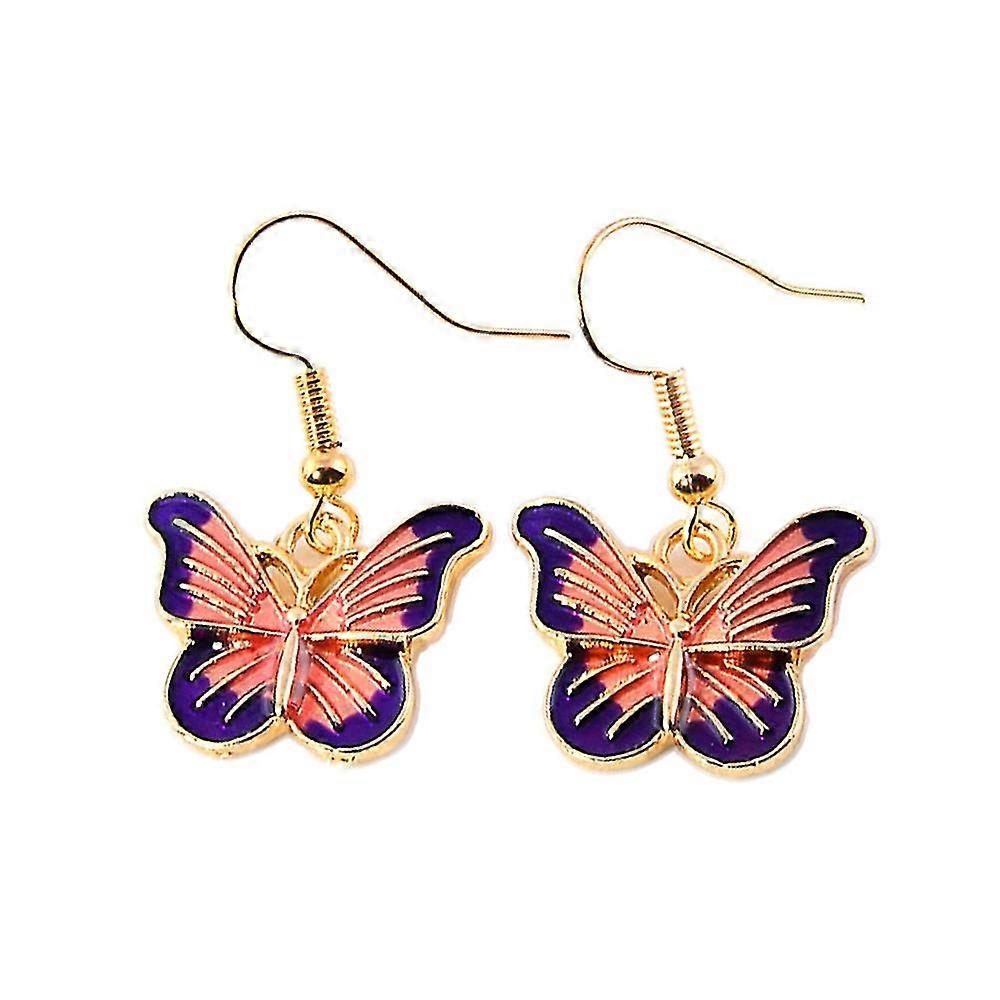 Bunte Schmetterlingsohrringe, modischer und einfacher Schmuck