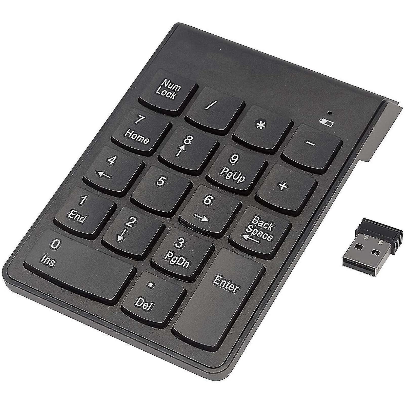 Wireless Numeric Keypad, Portable Mini Usb Numeric Keypad (black)