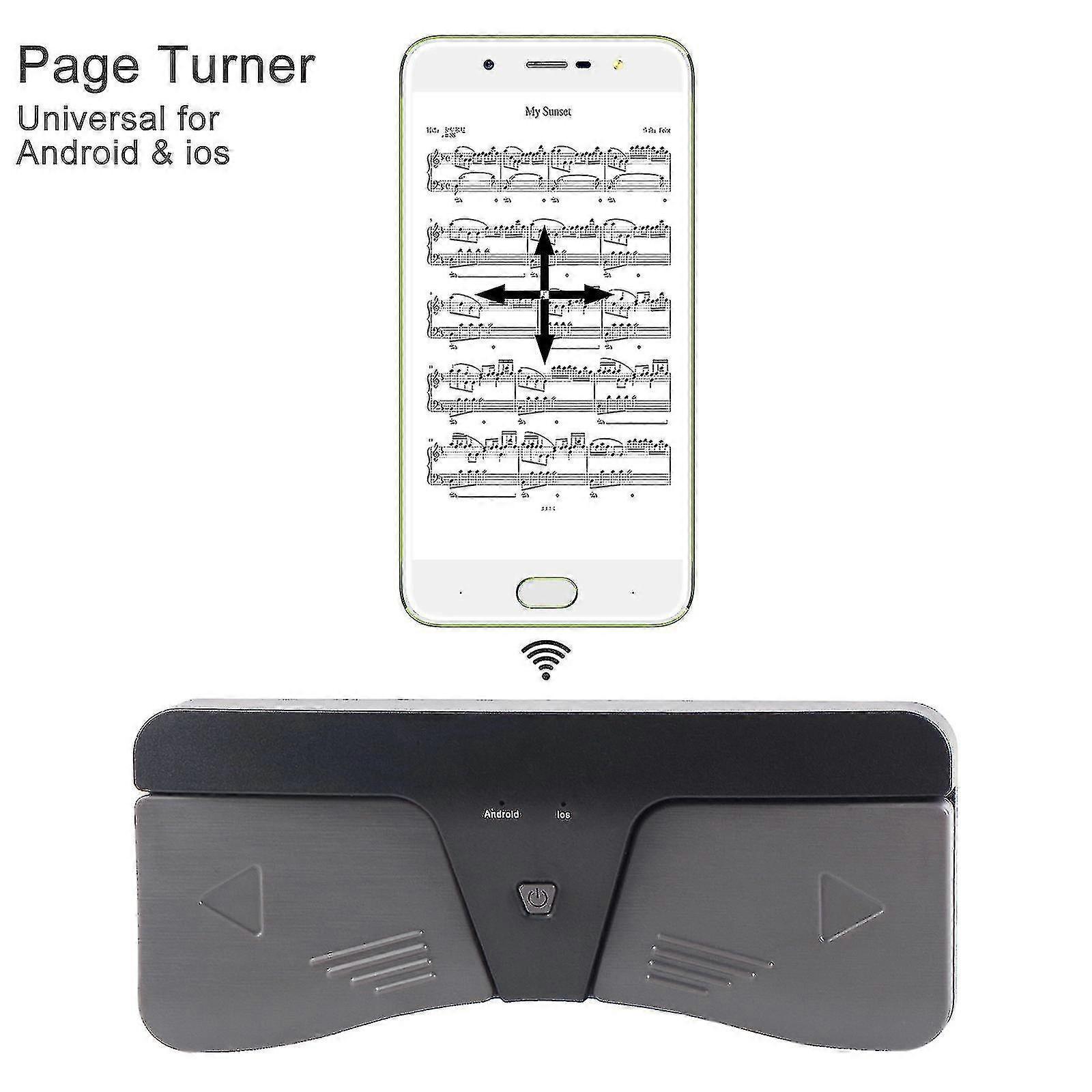 Compatible con Bluetooth Page Turner Intelligent Wireless Control Abs Foot Pedal