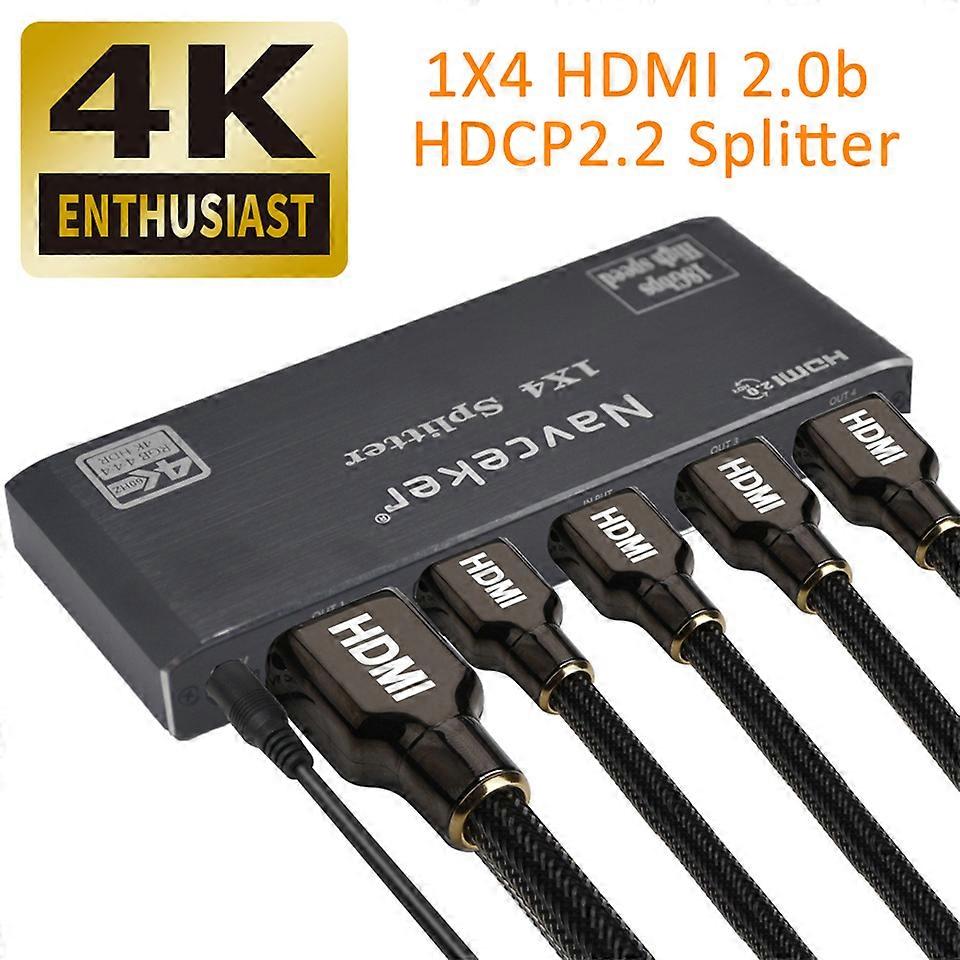 Splitter HDMI Fosmon 1 Ingresso 4 Uscite - 4K UHD HDR Con Ridimensionamento Automatico