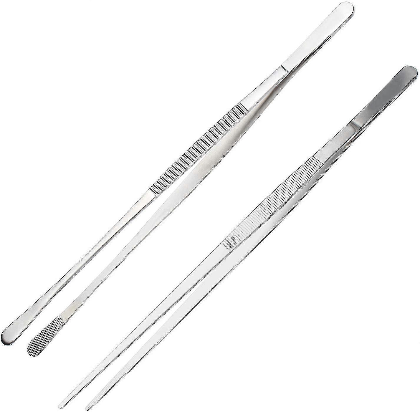 ملقط مطبخ ستانلس ستيل - ملقط طهي دقيق - 2 قطعة، 30 سم