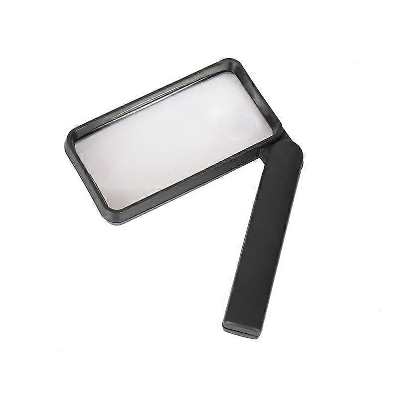 Handheld folding rectangular magnifying glass Folding reading magnifying glass Can be packed with leather case