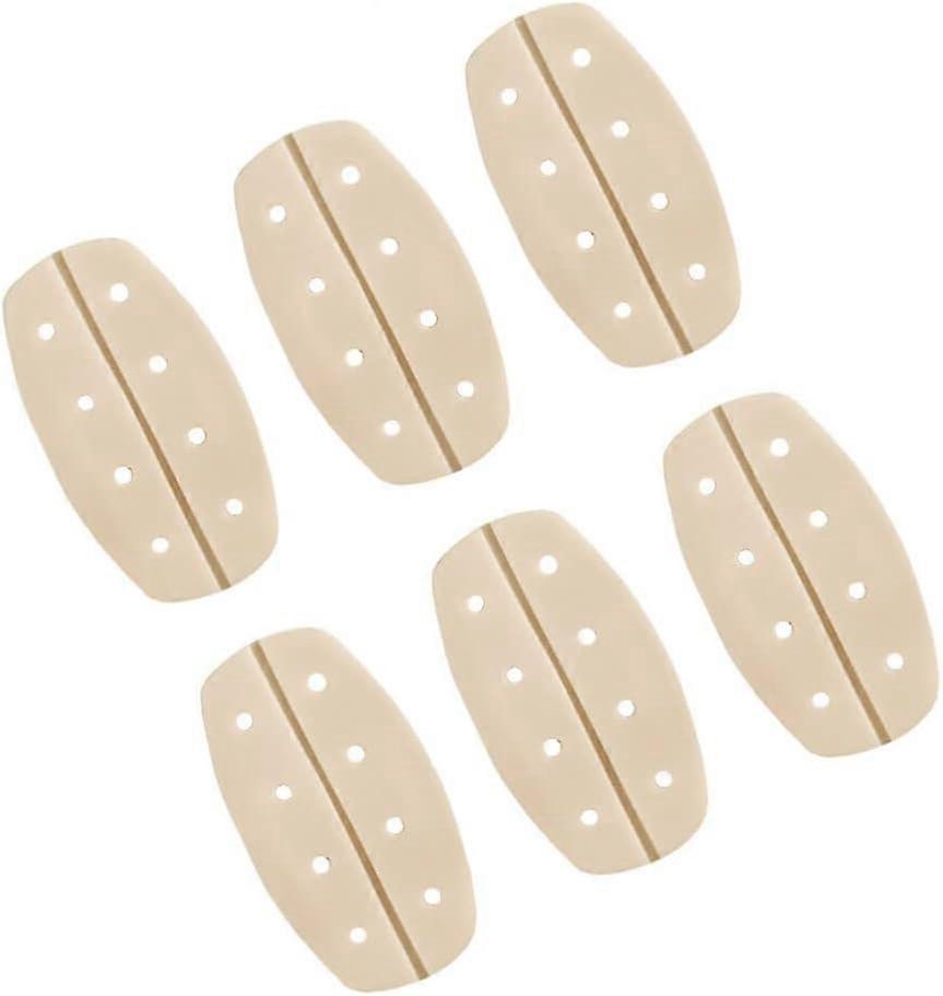 6 Pieces(Light Beige) Epaulets Pads And Risers Shoulder Pads For Clothes