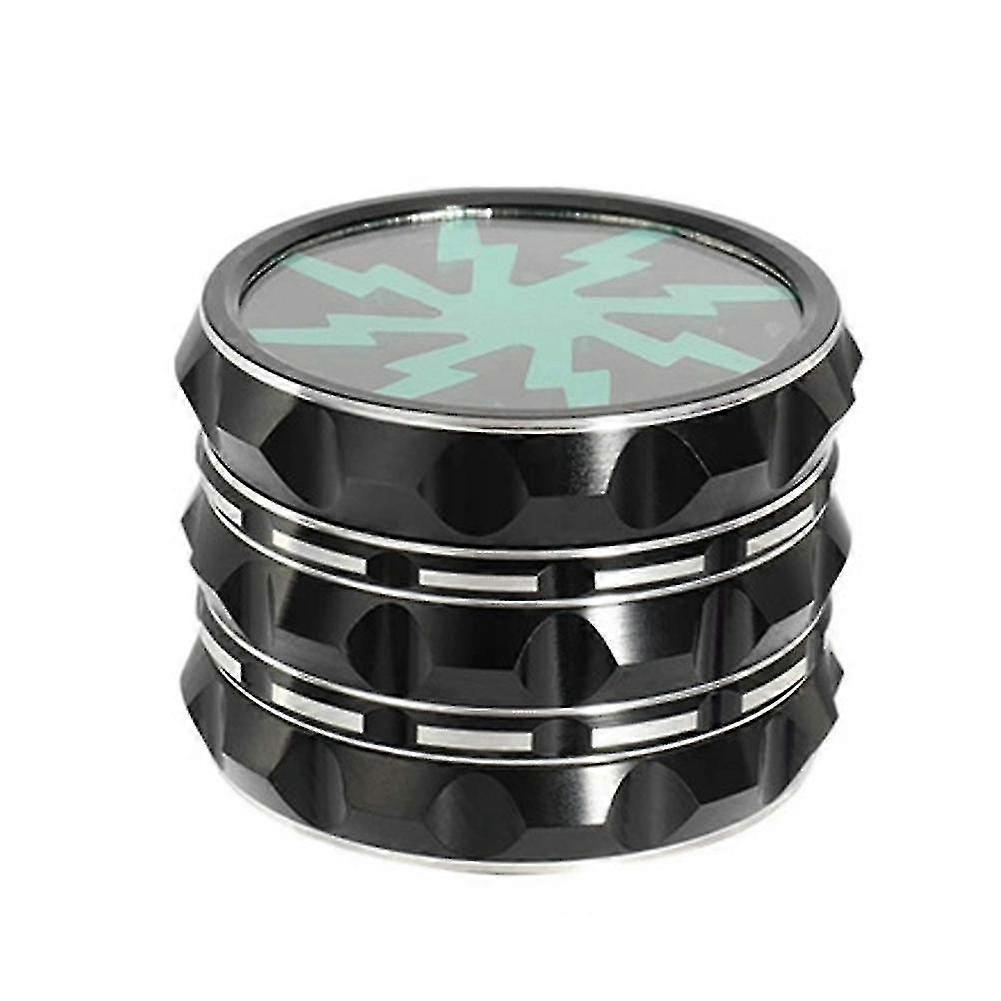 2,5 polegadas moedor de alumínio preto moedor manual especiarias moedor de sal e pimenta moedor