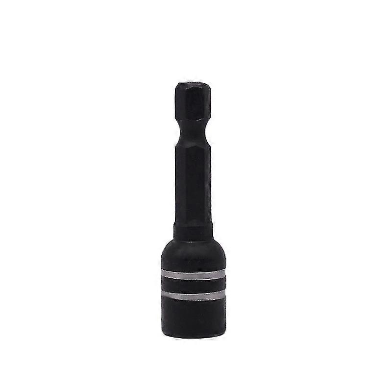 Power Nut Driver 1/4 Inch Shank M8x48mm Quick Change Socket Impact Drill Hex Magnetic Bit Set (black)
