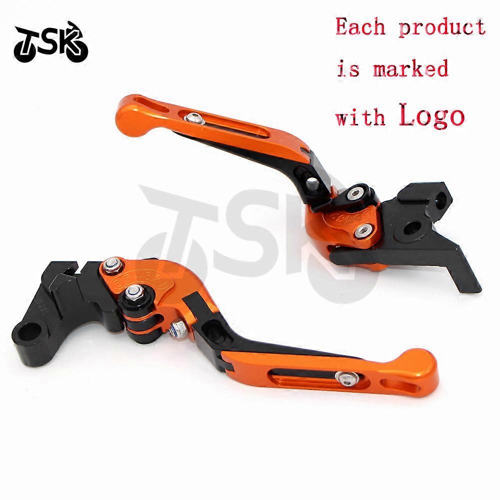 Laser Engraved Logo Motorcycle CNC Adjustable Extendable Folding Brake Clutch Levers For kawasaki ZX10R ZX-10R 2016