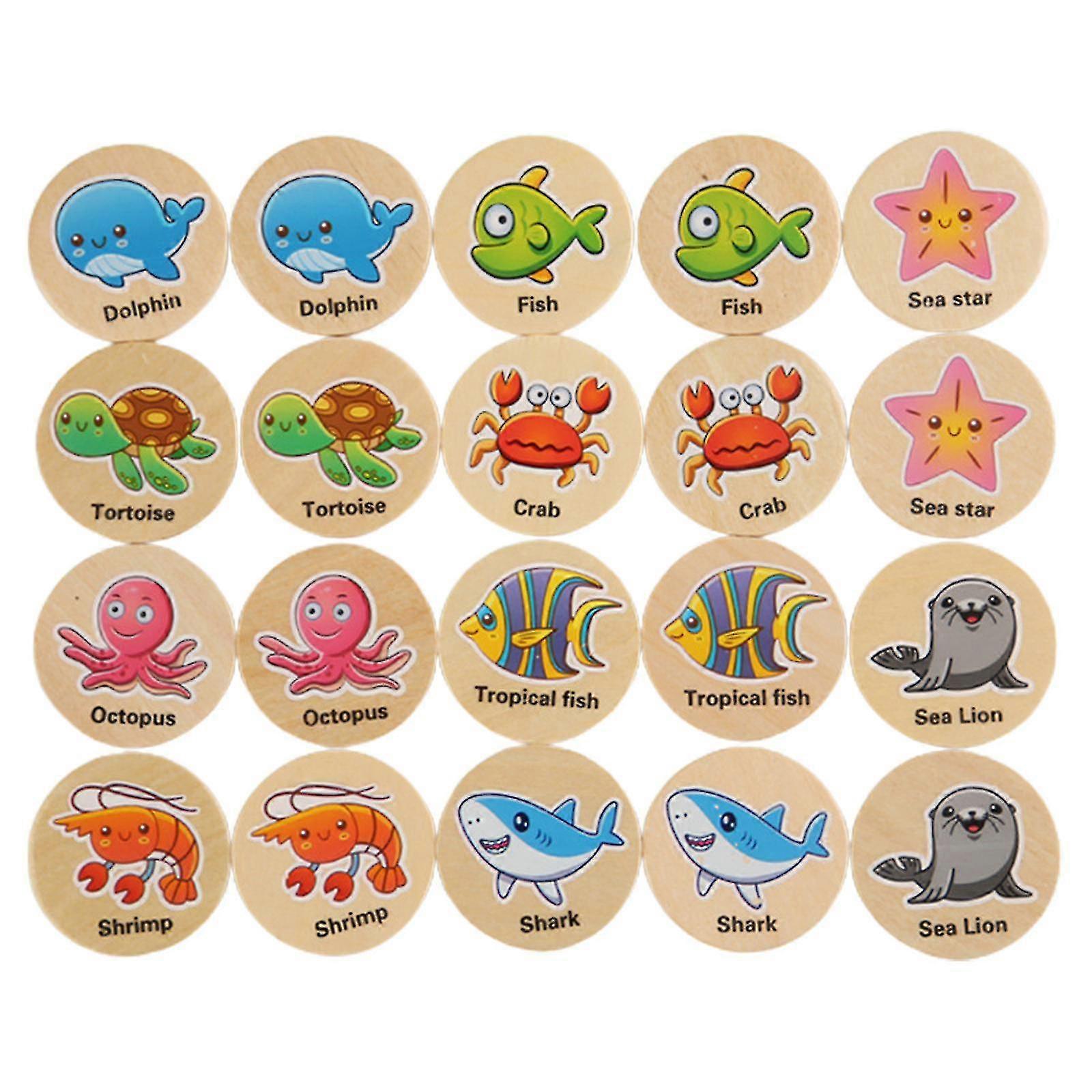 Wooden Match Memory Game For Kids,memory Matching Cards Educational Memory Matching Game