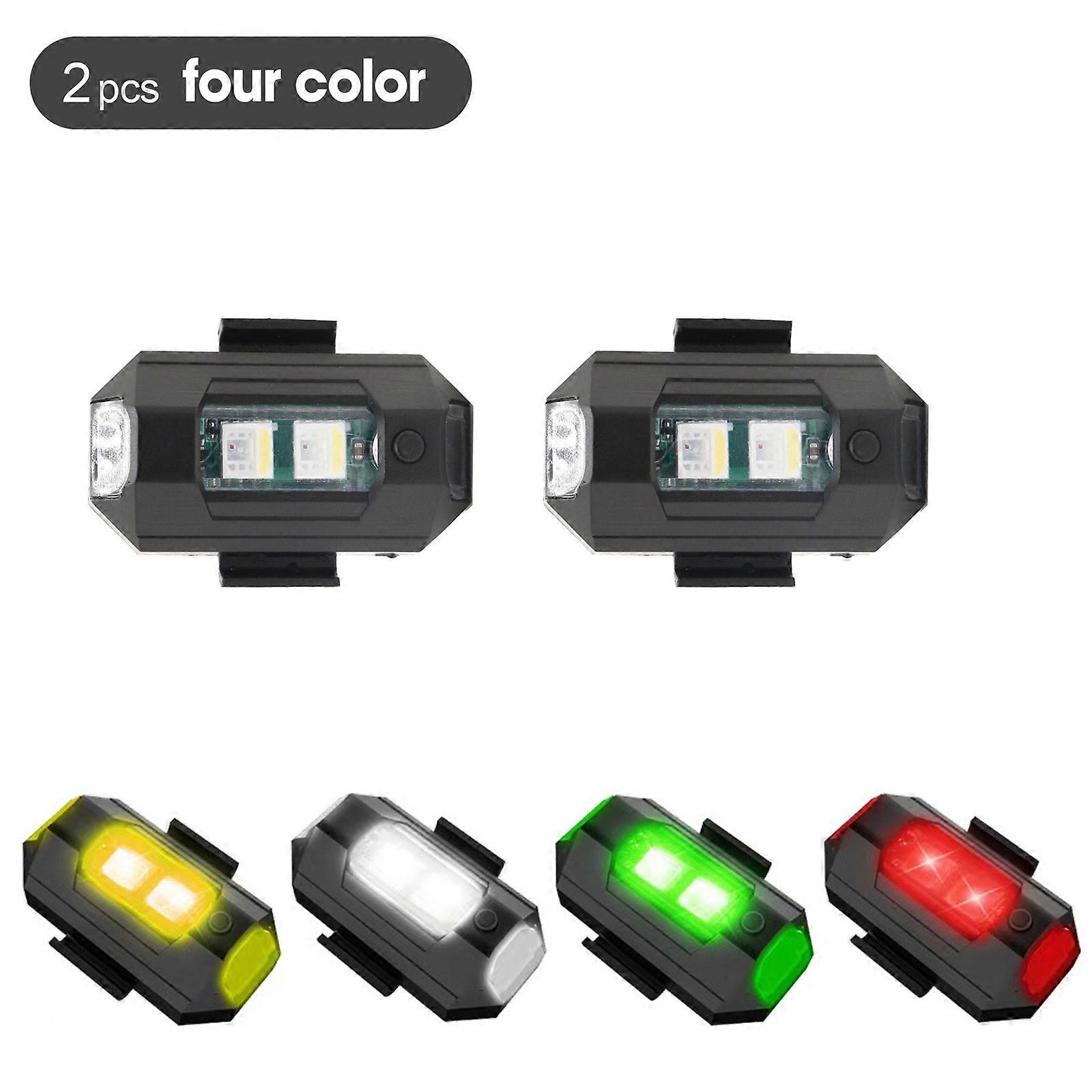 オートバイの改造ドローンLEDフラッシュLEDポジションRC固定翼航空機航空機ヘリコプターDIYパーツ用ワイヤレスライト