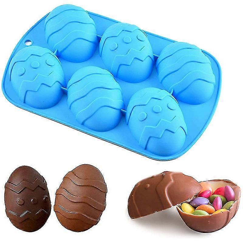 6 Even Dinosaur Egg Chocolate Silicone Mold Easter Egg Cake Mold Manual Soap Mold