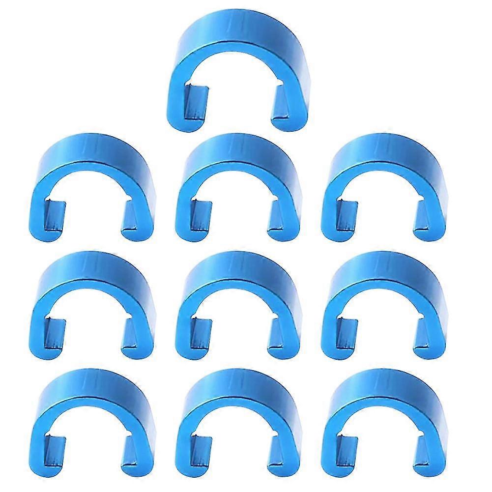 Blå 10pcs Mtb Sykkel Guide Kabler C-klips Spenne