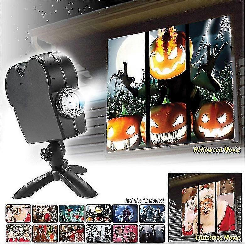 Window Projector Christmas Halloween Holographic Projecting