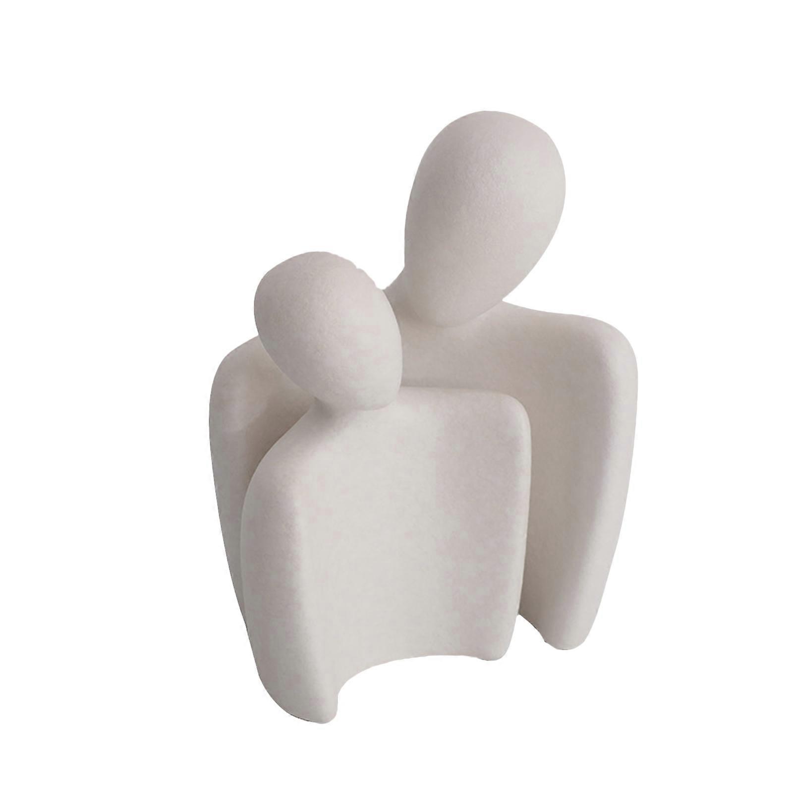 Abbracciando Coppia Scultura In Ceramica, Moderno Appassionato Sculture Romantiche Home Decor Regali