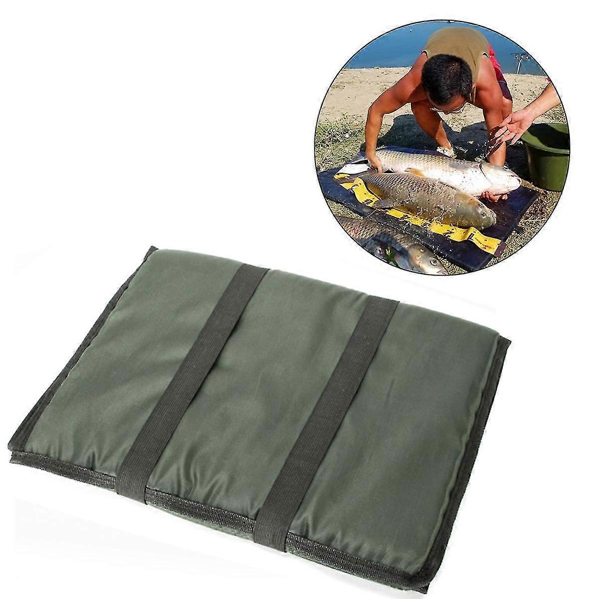 Carp Fishing Quick Fish Folding Unhooking Mat + Fishing Fait Storage Box Set Foldable Carp Fishing Mat Kits