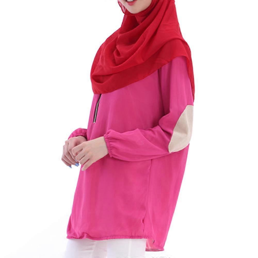 Chiffon Muslim Top Wear Solid Color Singapour