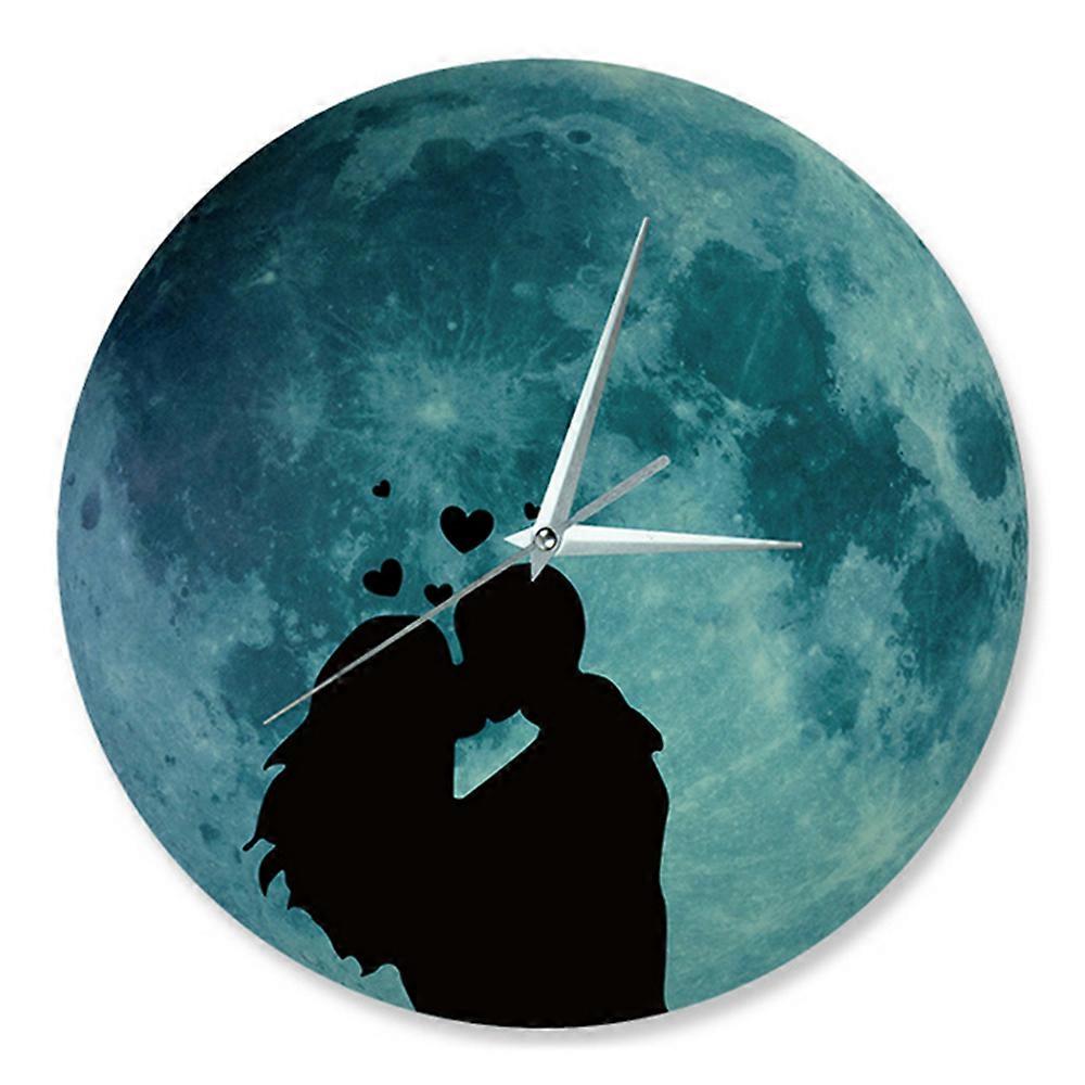 Simple wall clock with light decoration