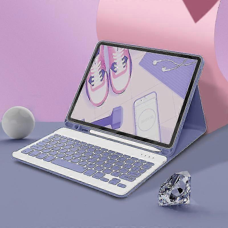 Bluetooth Keyboard Case For Ipad Detachable Slim Cover Built-in Pencil Holder