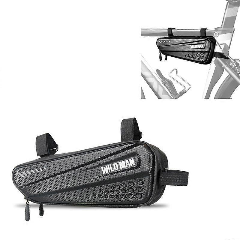 WILD MAN 1.2L Hard Bicycle Bags Rainproof Triangle Bag