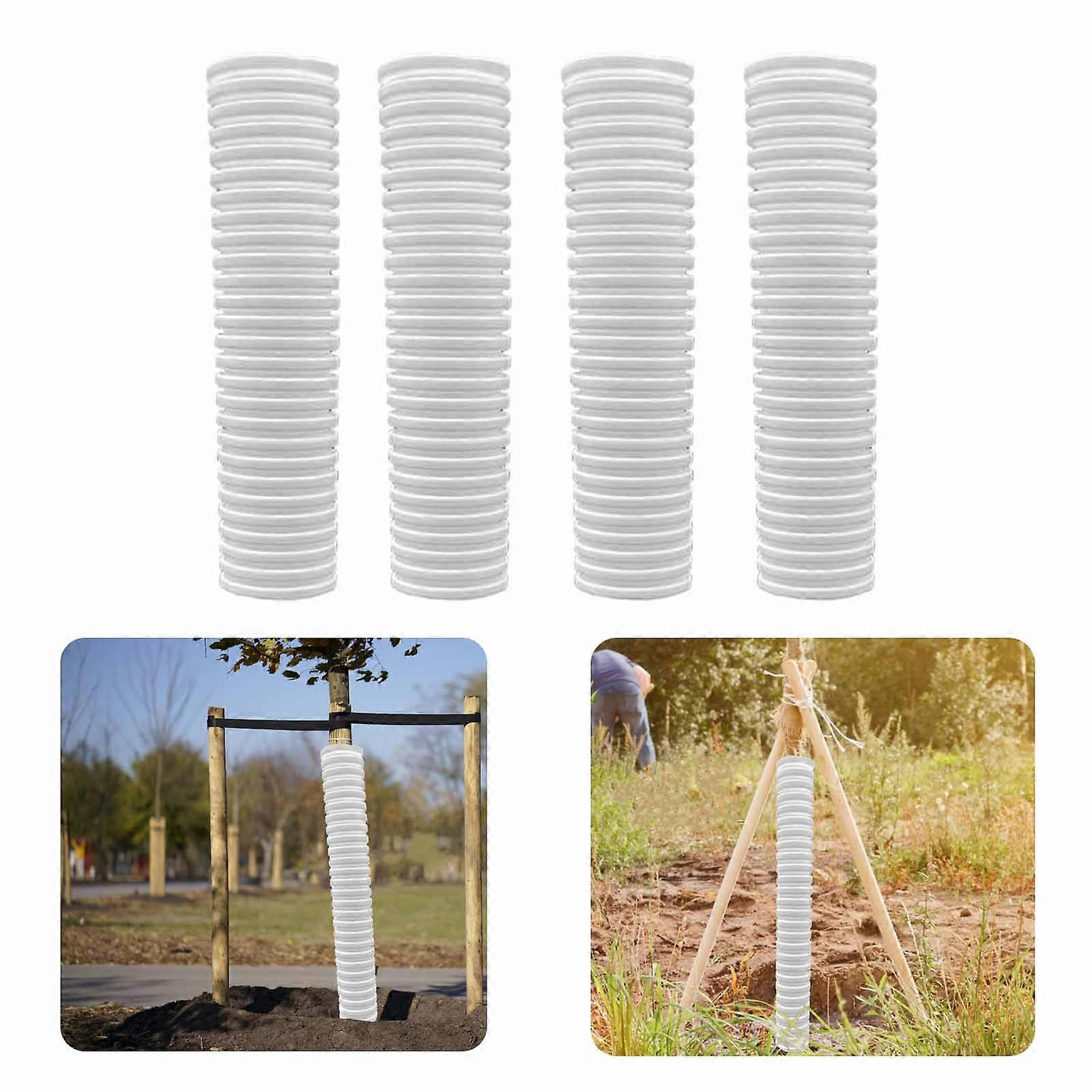Corrugated Tree Guards Reusable White Protector Pipe Tree Guards For Outdoor