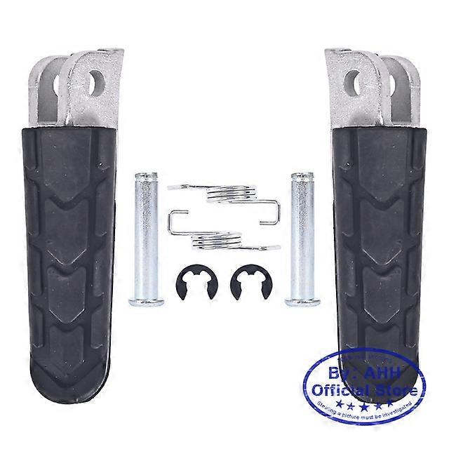 1Pair Aluminum Alloy AntiSkid Black CNC Folding Foot Pegs Pedal Rest Front and Rear Footpegs Footrest For HONDA CB400 VTEC