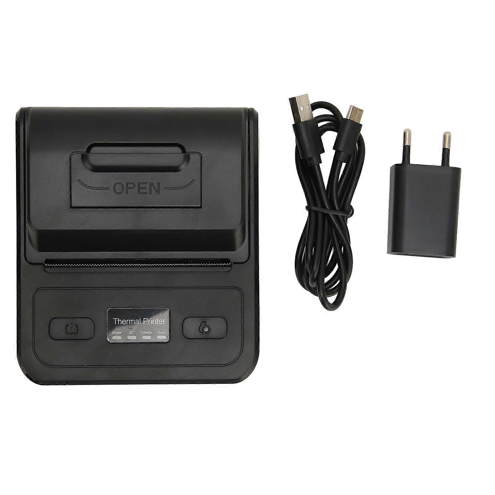 Thermal Label Printer Fast Printing Large Capacity Type C Interface 2000mAh Battery Label Printer for Home Office