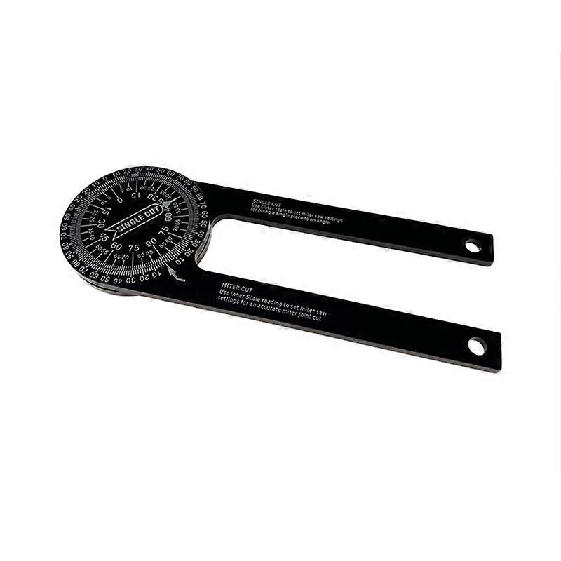 Aluminum Miter Saw Protractor - 7 Inch Rust Proof Angle Finder with Precision Laser Etched Scales (LX-230)