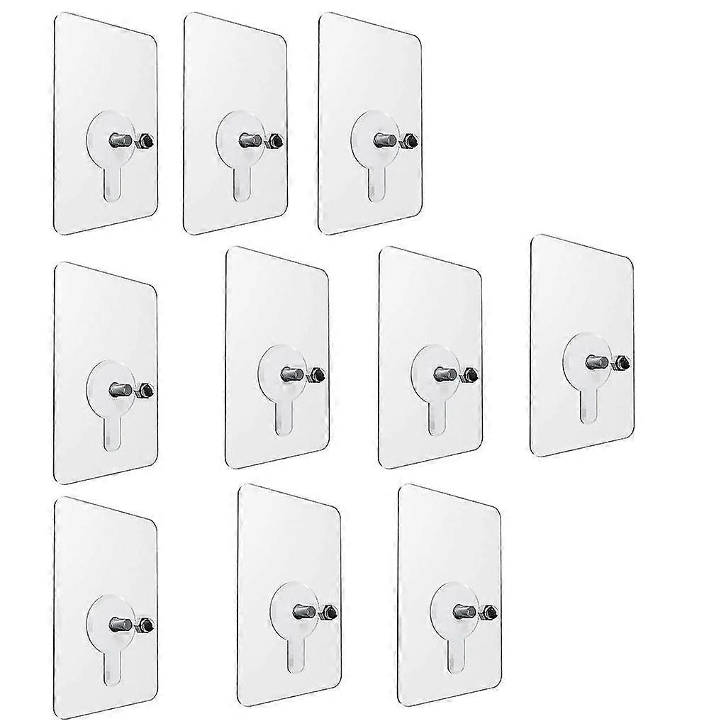 10pcs Adhesive Screws Non-trace Waterproof Adhesive Hanging Nails For Kitchen