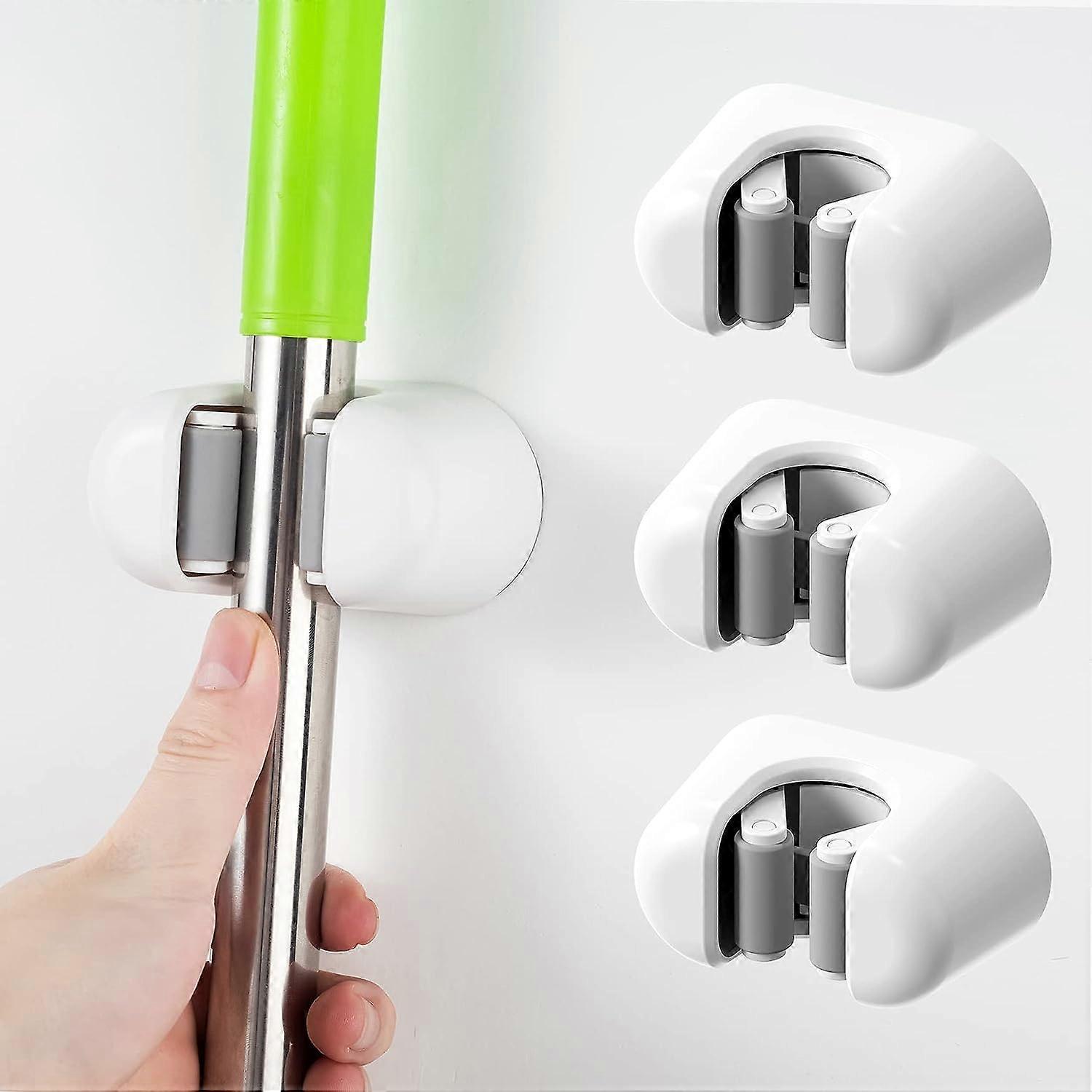 3 Pcs Wall Mounted Broom Holder - Mop Holder/Wall Mounted Broom H