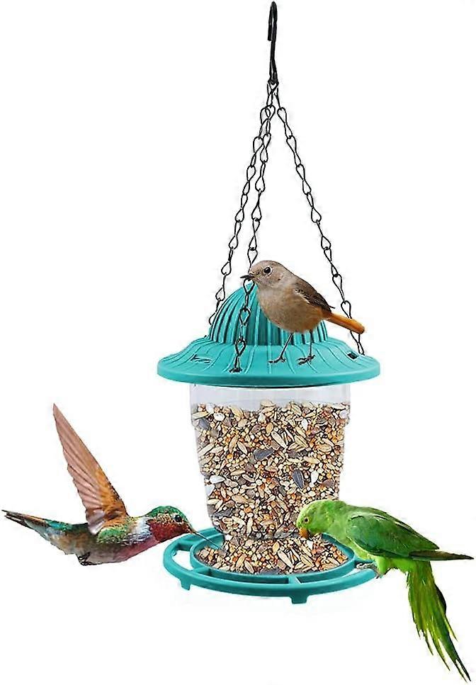 Hanging Wild Bird Feeder, Collapsible Hummingbird Feeder Small Panorama Bird Feeder with Metal Chain