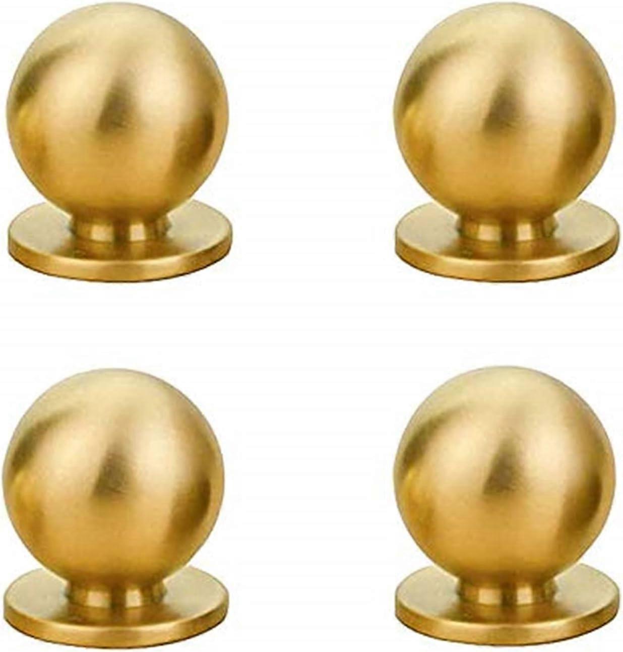 Brass spherical cabinet knobs, brushed gold spherical handles, brass kitchen hardware, drawer pulls