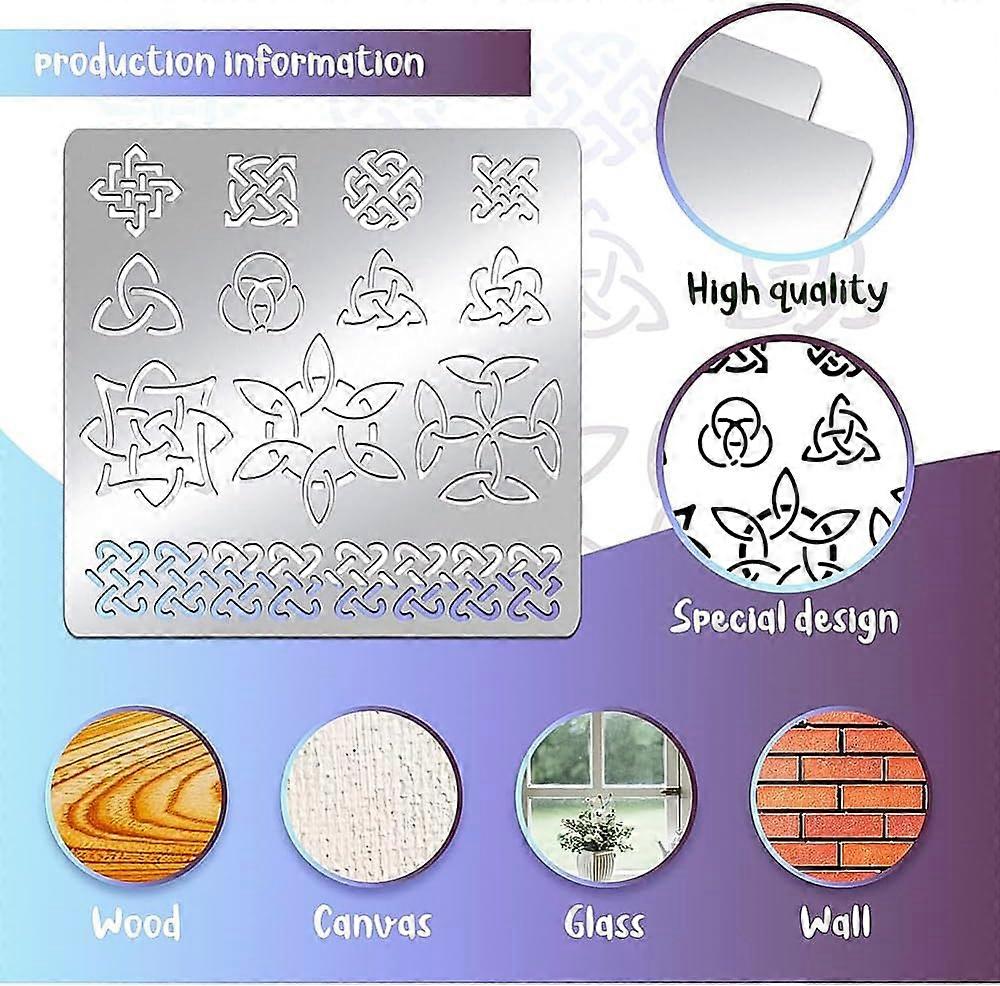 Metal Stencil Templates Knot Pyrography Stencils for Painting on Wood ...