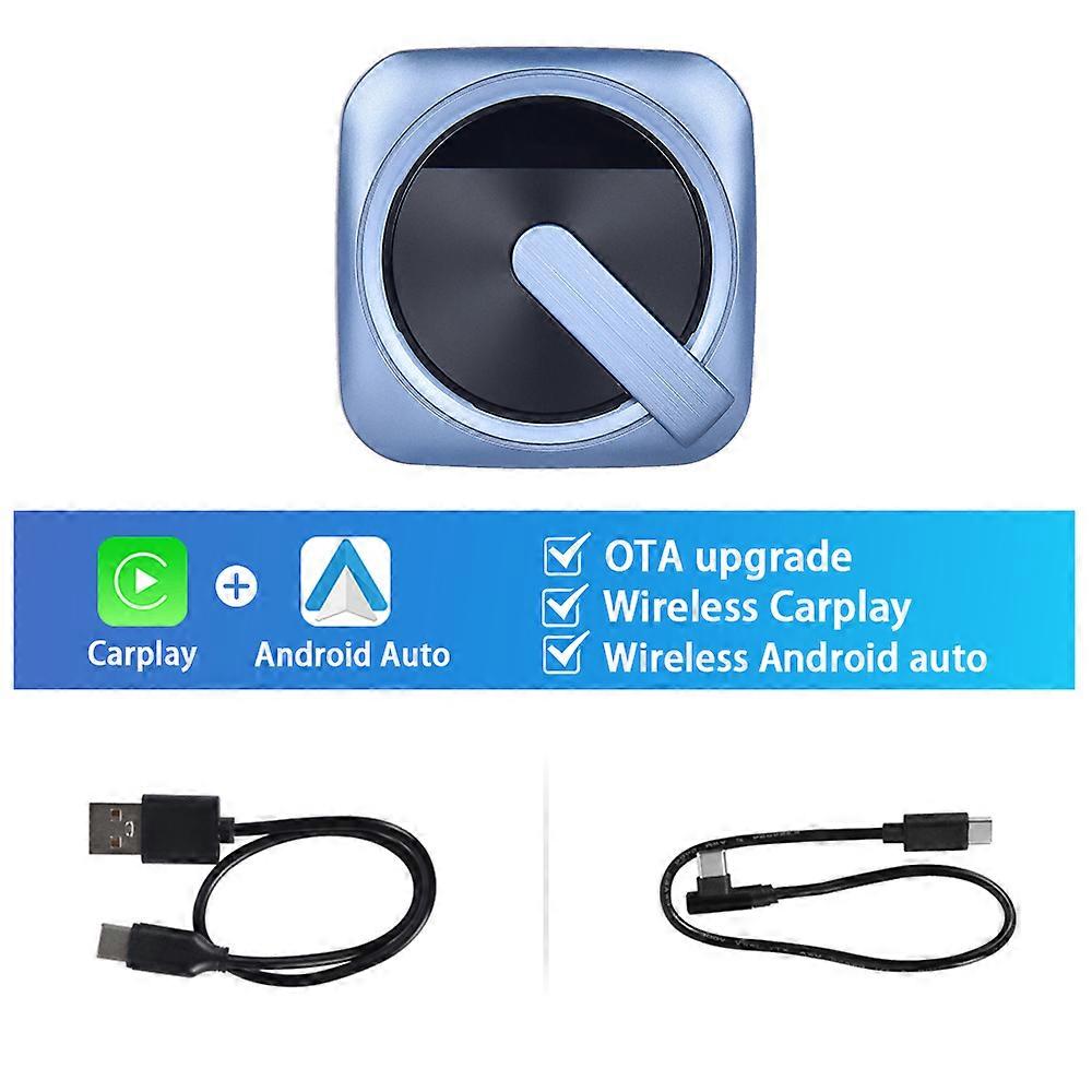 Podofo Wireless Carplay For Tesla Android Auto AI Box Connect For iPhone/Android Wireless Carplay Adapter Airplay Mirror Cast
