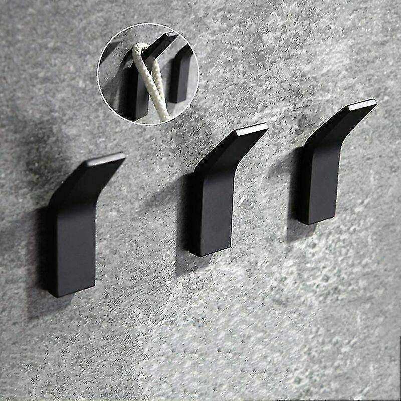 3 Pieces Adhesive Hook Bathroom Wall Mounted Hook, Antirust And Waterproof Towel Holder With Adhesive For Bathrobe, Coat, Towel, Keys, Bags, Home