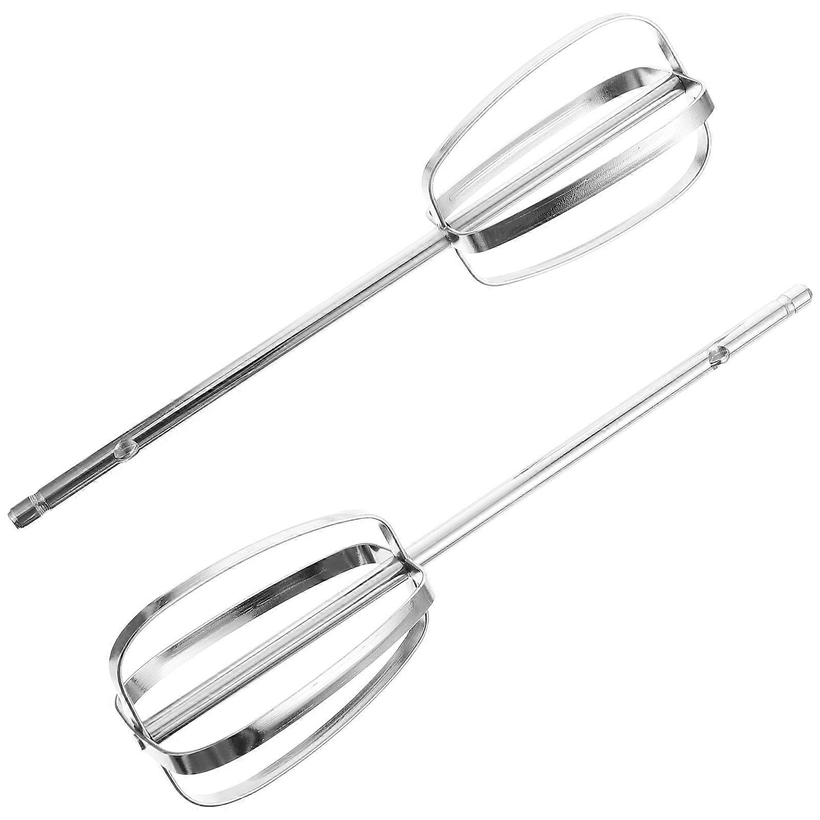 1 Pair Kitchen Egg Beater Stainless Steel Whisk Egg Beating Stirrer Baking Tool