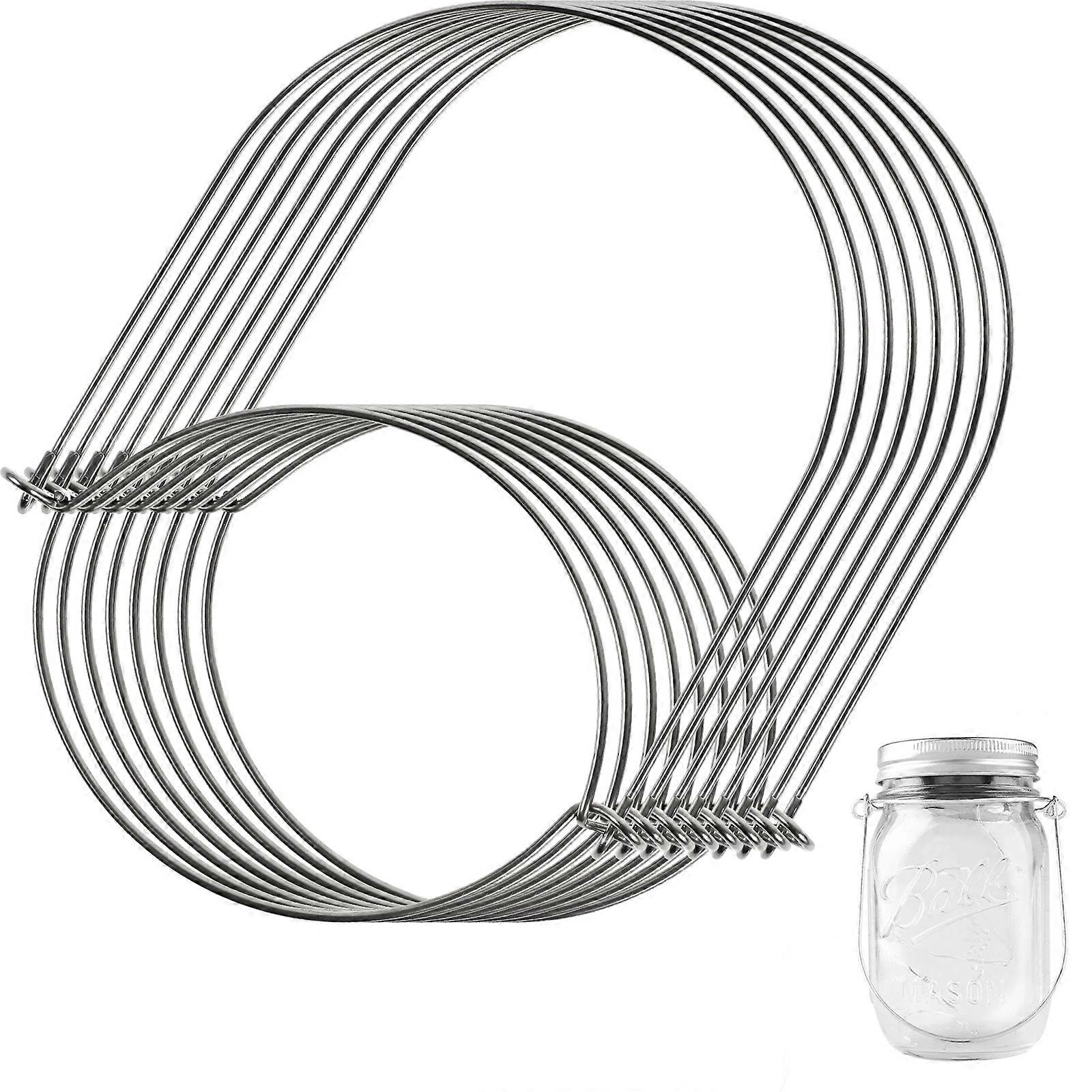 8 Pcs Mason Jar Wire Hangers Stainless Steel Wire Handles Canning Jars Hangers for Regular Mason Jar