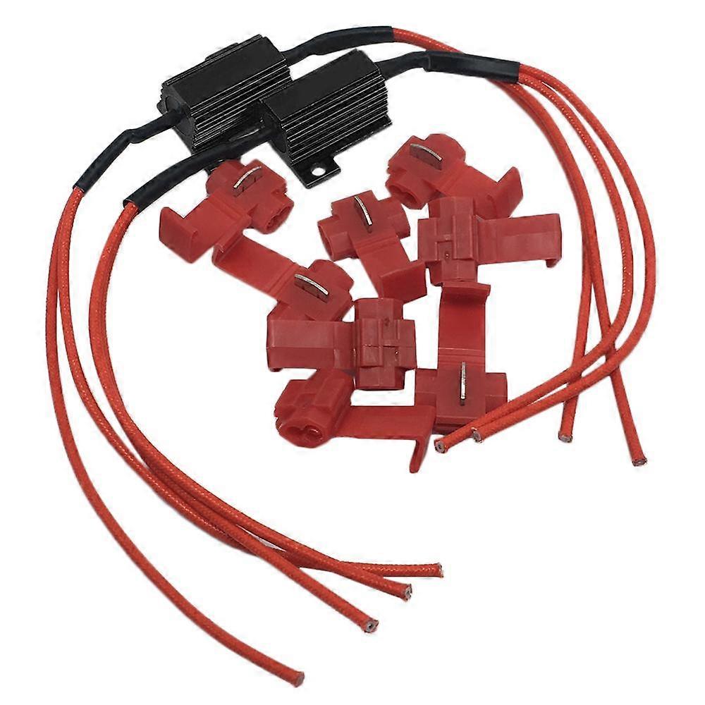 4 Pcs Universal model Auto Lamp LED Decoder 25W 6.8R Aluminum shell resistance Decoder LED lamp fault alarm