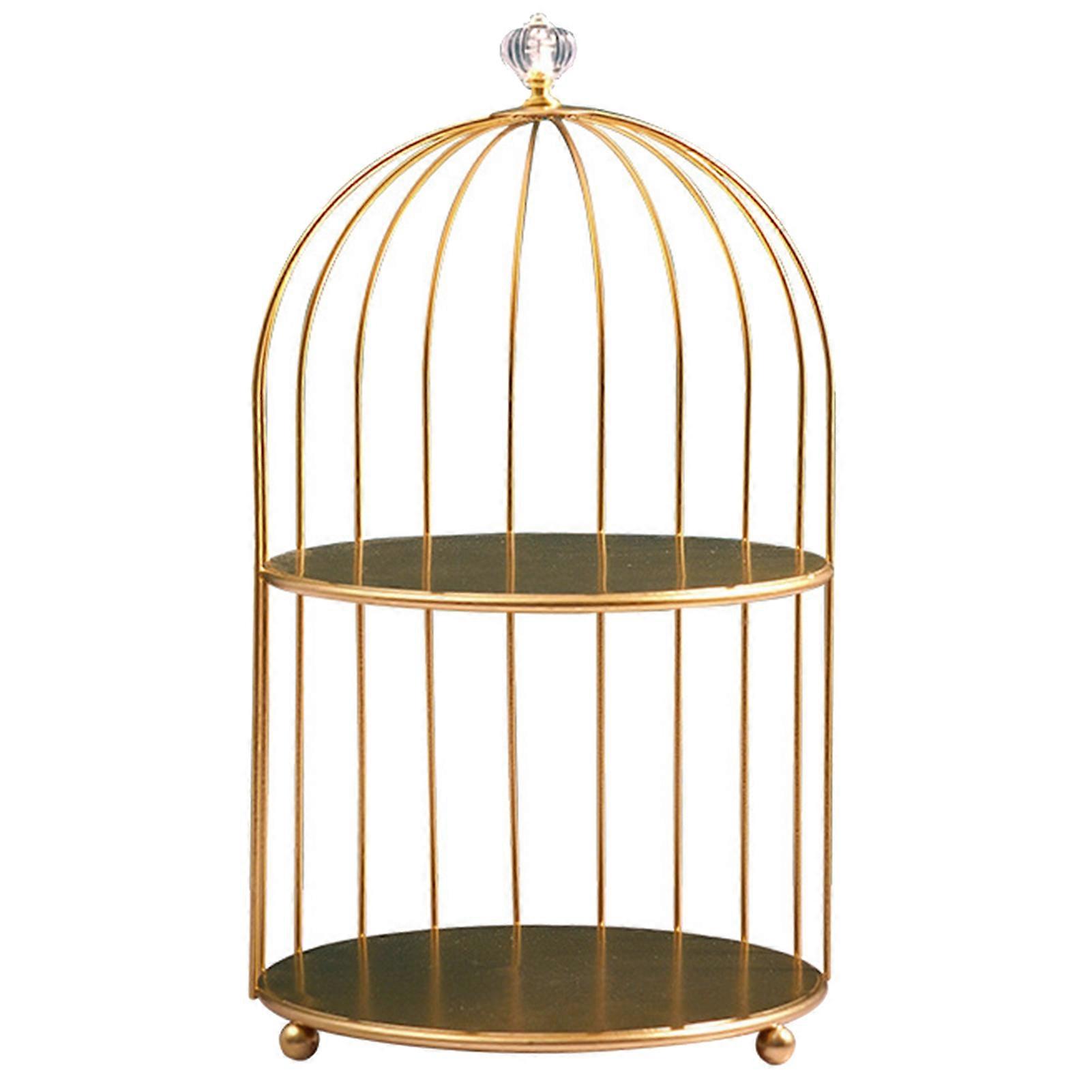 Käfig Form Make-up Organizer Große Kapazität Hohl Dekor Elegant Glänzend Kosmetik Halter Haushaltsbedarf
