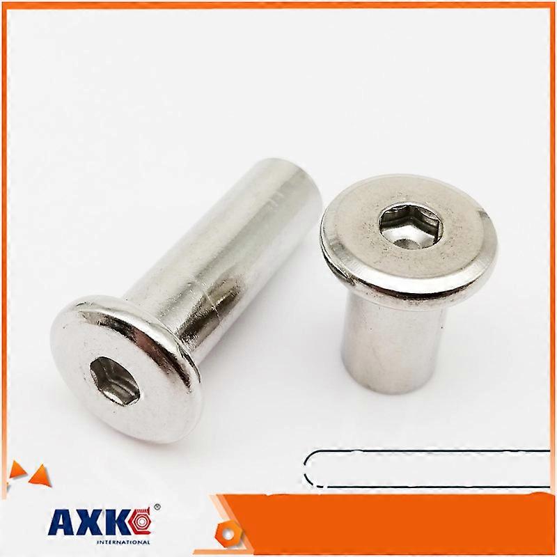 1/5pcs M6 M8 304 Stainless Steel Large Flat Hex Hexagon Socket Head Furniture Rivet Connector Insert Joint Sleeve Cap Nut