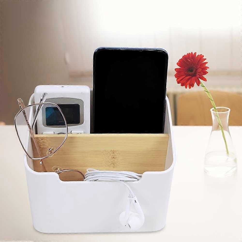 Storage Box, Removable Desktop Organizer, Desktop Remote Control Holder Plastic Pen Holder