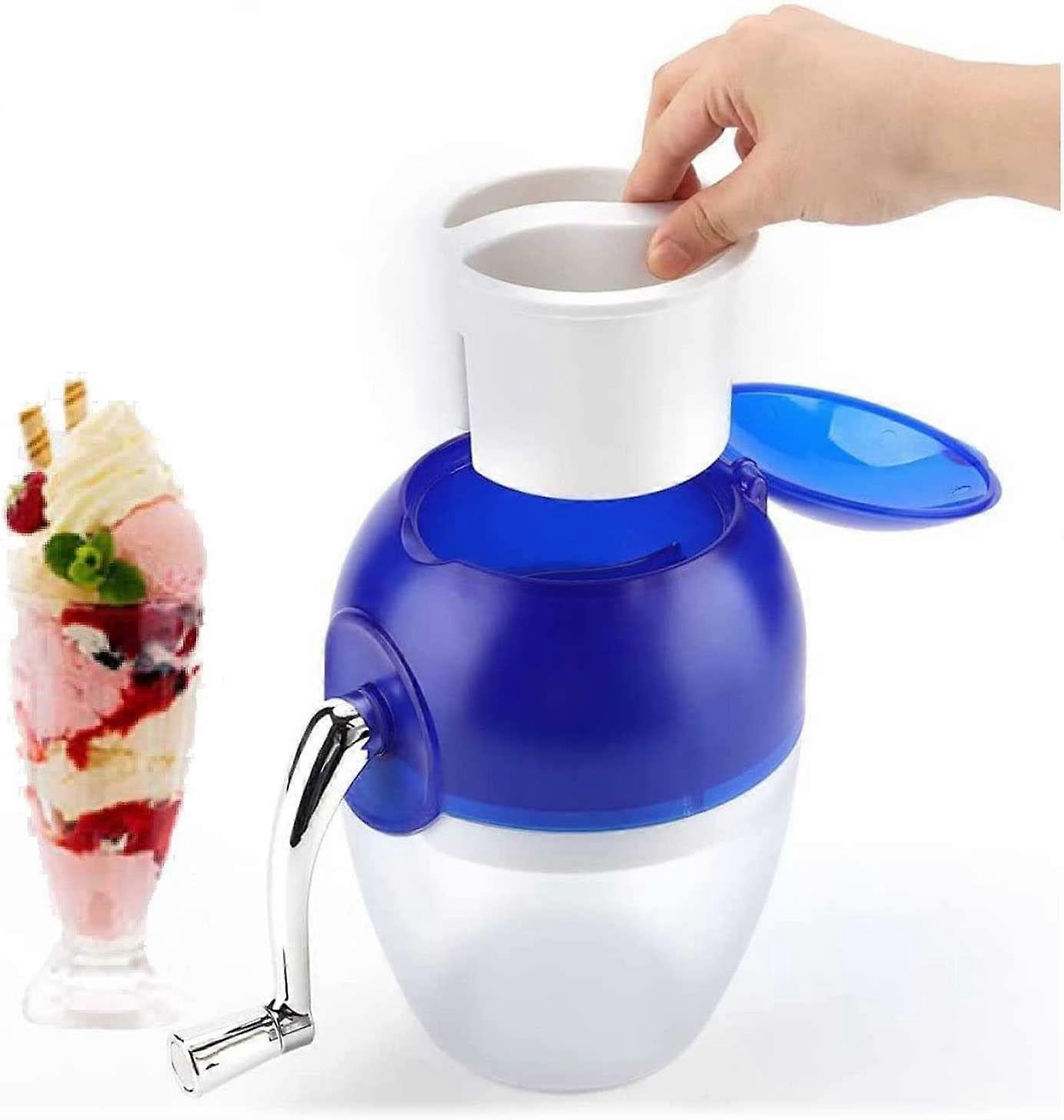 Manual shaved ice and snow cone machine portable hand-cranked household ice crusher small manual fruit smoothie machine ice crusher