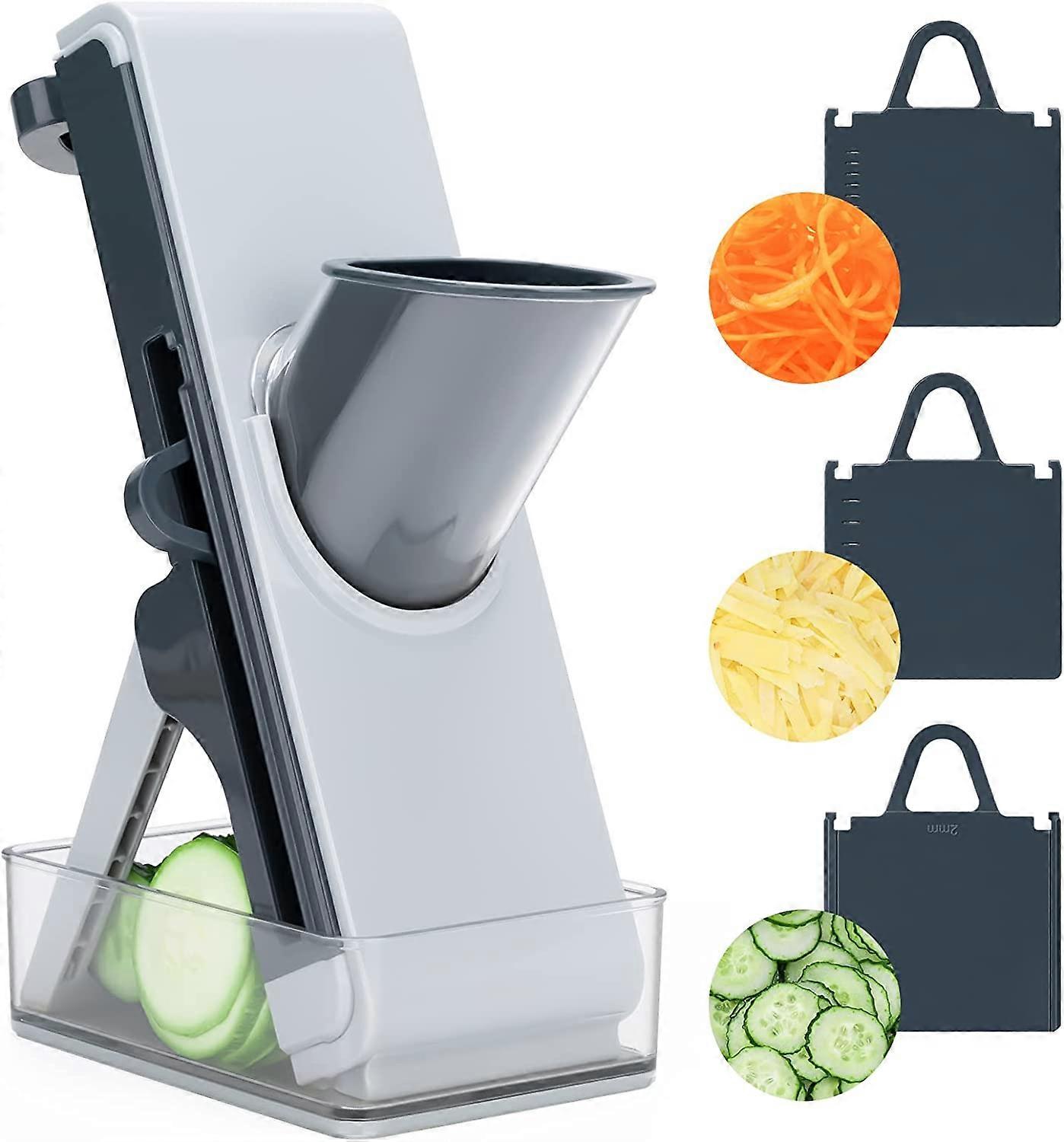 Multifunctional Vegetable Slicer, 4 Modes Vegetable Slicer, Stainless Steel Blade, Slicing, Shredding | Carrots, Potatoes, Cucumbers, Fruits, Bacon