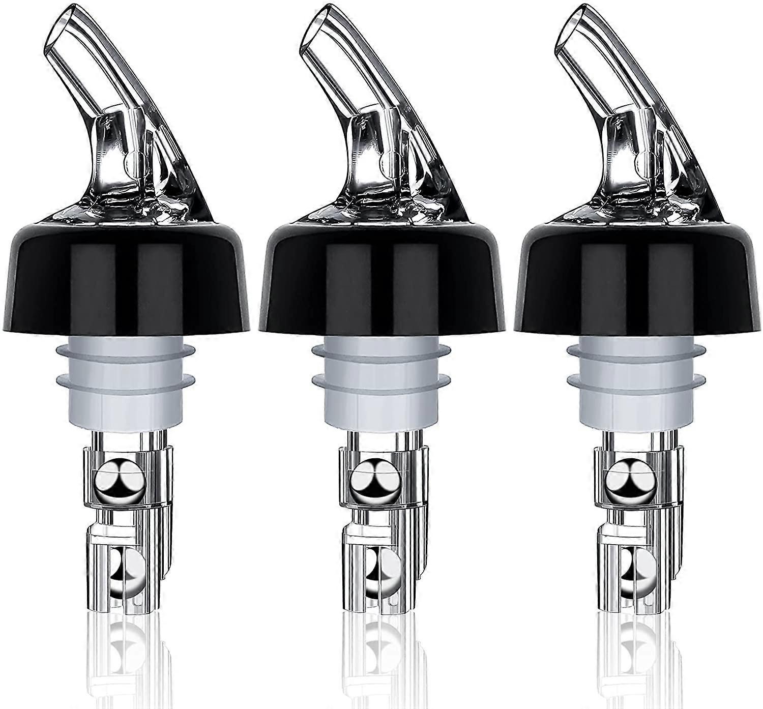 3 صب زجاجة قياس أوتوماتيكي - عبوة من 3 ، 1 أونصة (30 مل) Quick Shot Spirit Measure Spurer Drinks موزع كوكتيل النبيذ أدوات البار المنزلية - PORE0016