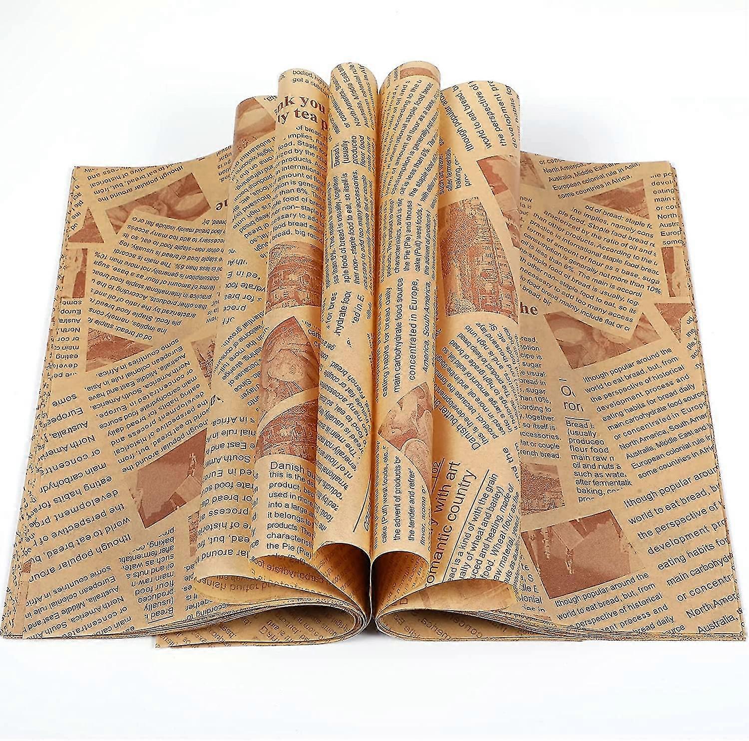 100pcs Deli Wax Paper Sheets For Food, Basket Liners Food Picnic Paper Sheets Greaseproof Deli Wrapping Sheets