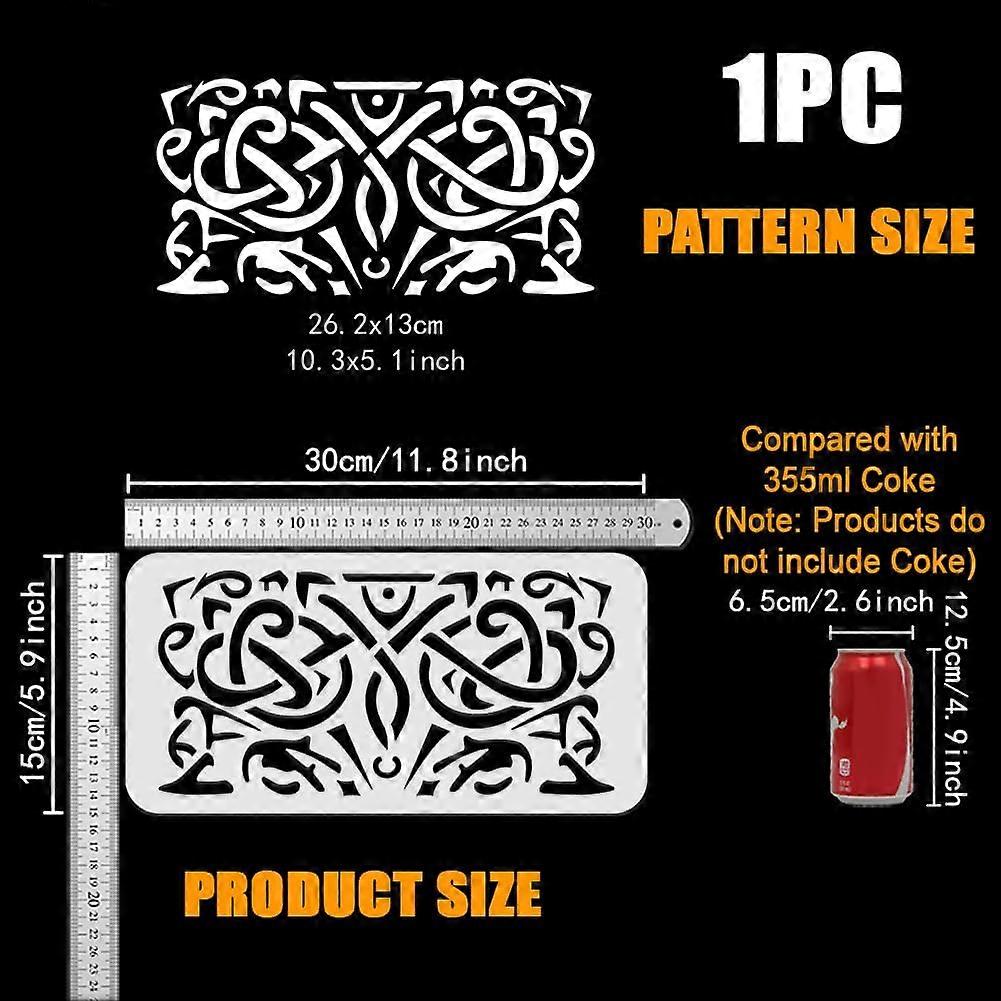 Celtic Knot Thorns Drawing Stencil 11.8x5.9inch Celtic Theme Painting ...