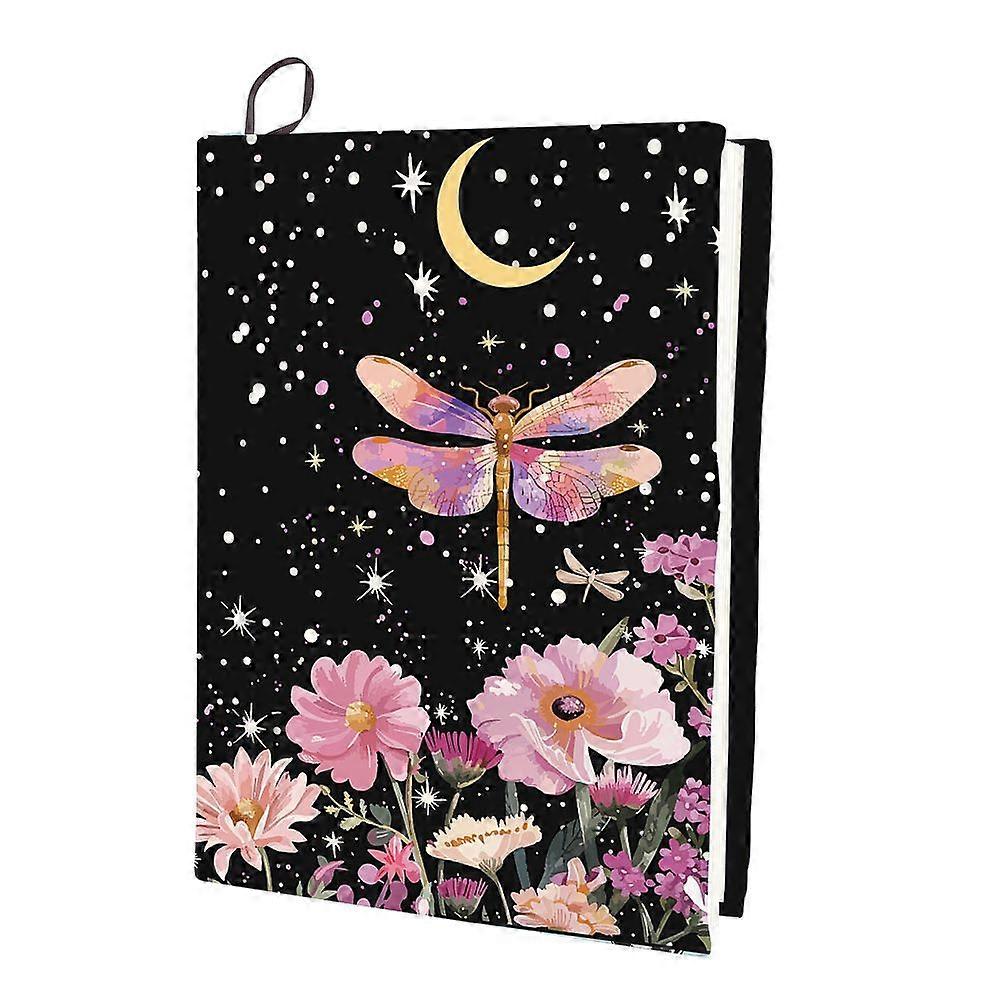 Polyester Book Covers Elastic Notebook Wraps Rectangle Dragonfly 400x250mm
