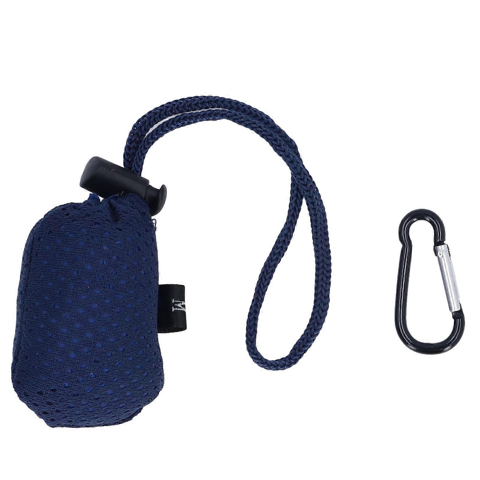 Navy Blue Reusable Grocery Bag: Large Capacity, Washable, Foldable with Hook