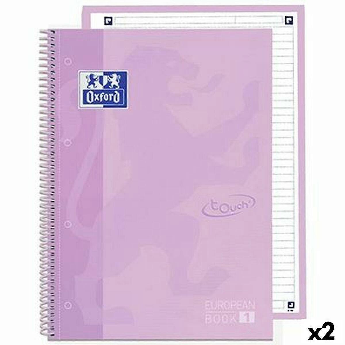 Notebook Oxford EUROPEANBOOK 1 Lavendar Cake A4+ 80 Sheets 5 Pieces (2 Units)