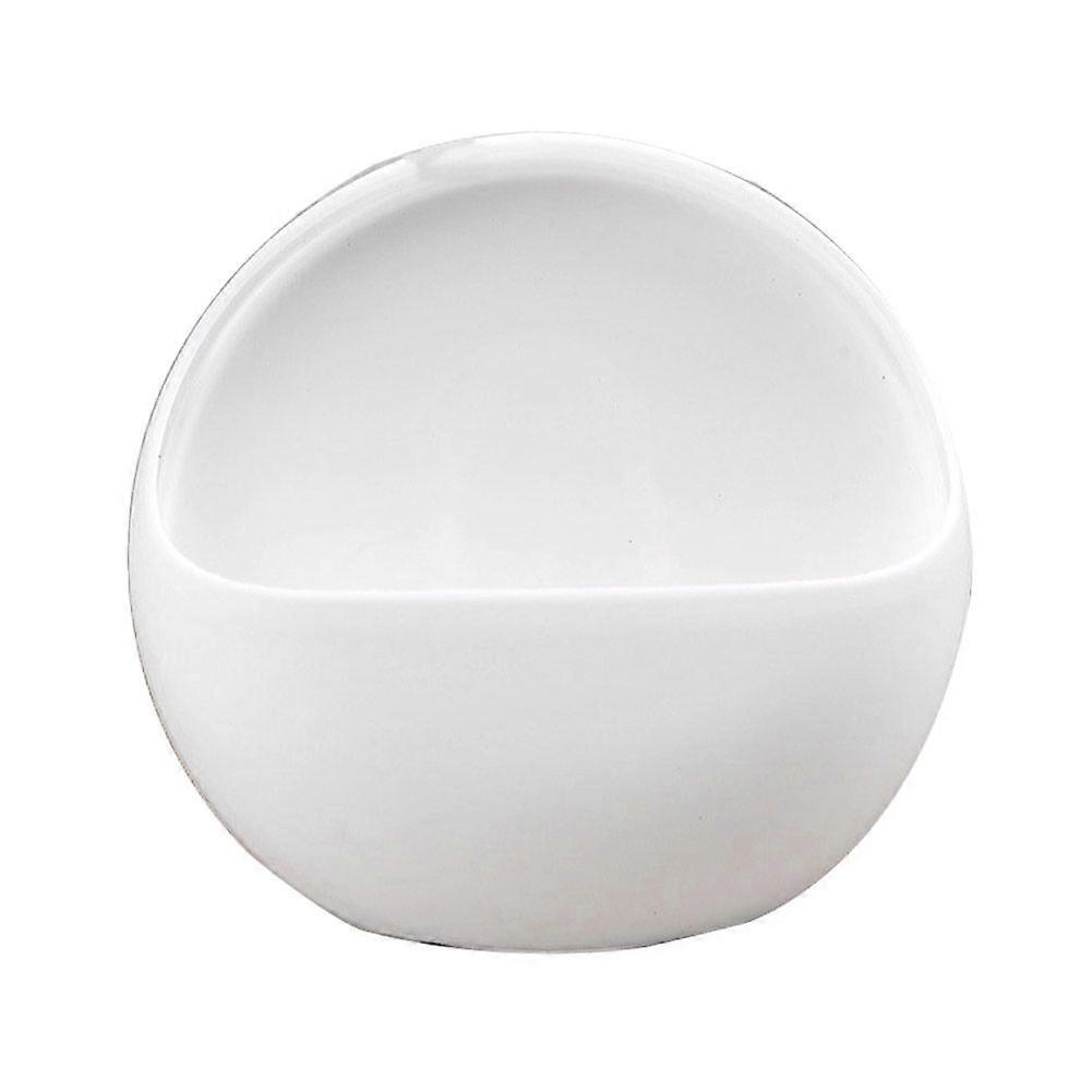 Wall-Mounted Suction Cup ABS Plastic Soap Dish Tray Holder Bathroom Storage Container (White)